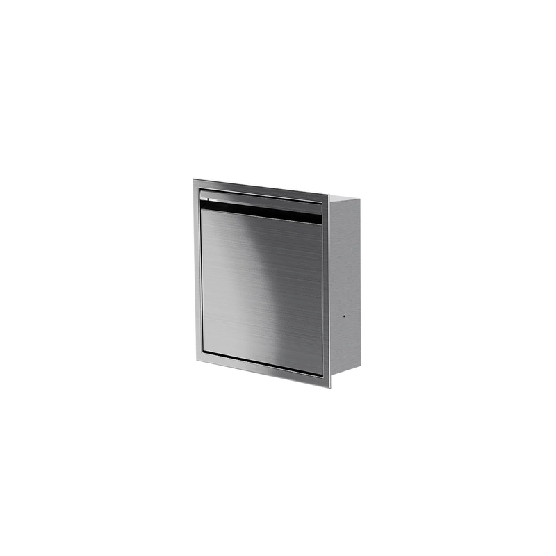 Zvelt Luxury 12" x 12" Shower Niche With Removable Door & Hook Brushed Stainless Steel Finish - 12X12-DOOR-BSS
