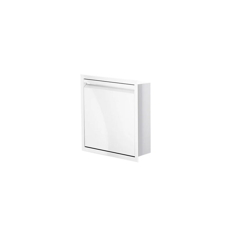 Zvelt Luxury 12" x 12" Shower Niche With Removable Door & Hook Gloss White Finish - 12X12-DOOR-W100