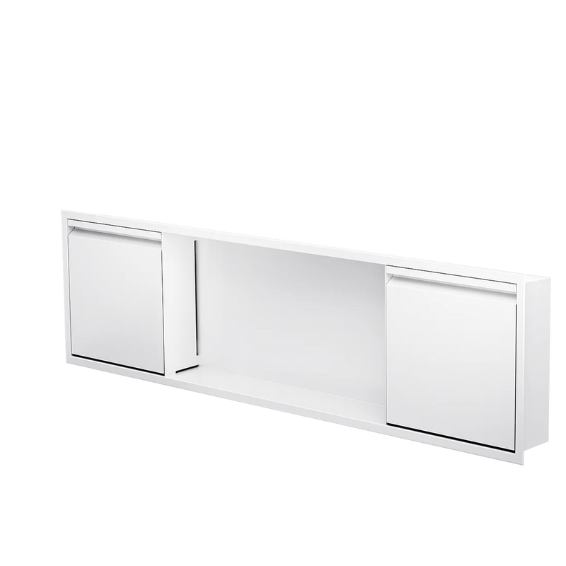 Zvelt Luxury 12" x 48" Shower Niche With Removable Door & Hook Matte White Finish - 12X48-DOOR-W15