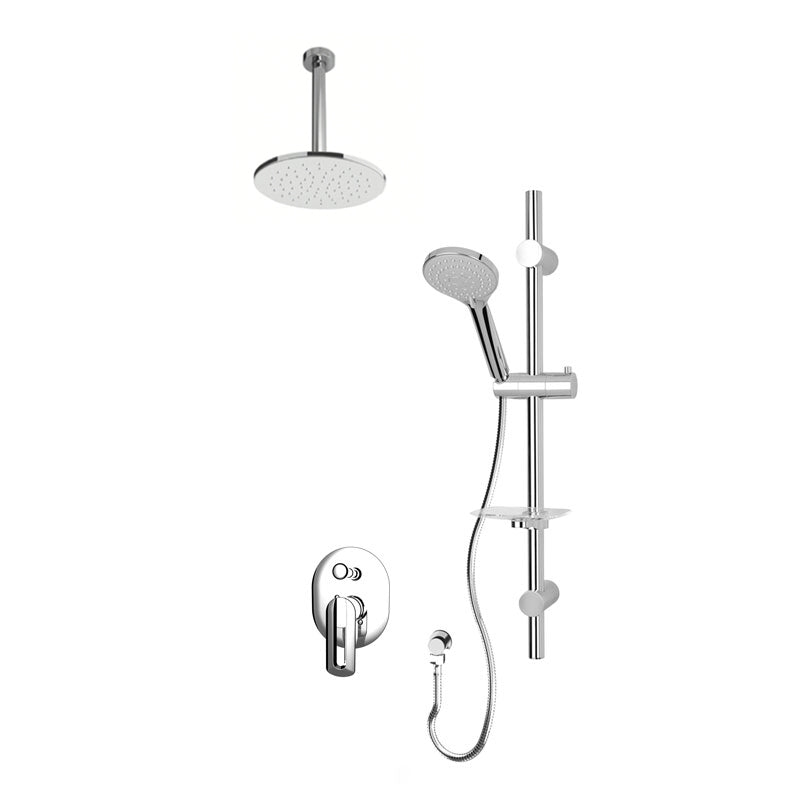 Rubi Myrto Two Function Pressure Balance Shower System Matte Black – RMY2D10-31N-BK
