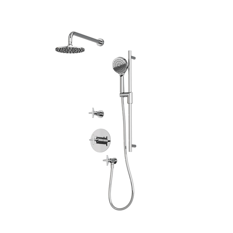 Rubi Lexa Two Function 3/4" Thermostatic Shower System Chrome – RLX1B20-33N-CC