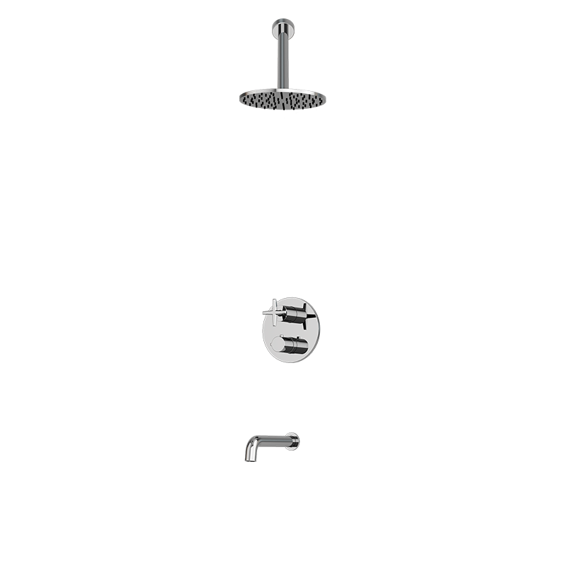 Rubi Lexa Shower & Tub System Thermostatic Chrome – RLX2A01-11N-CC