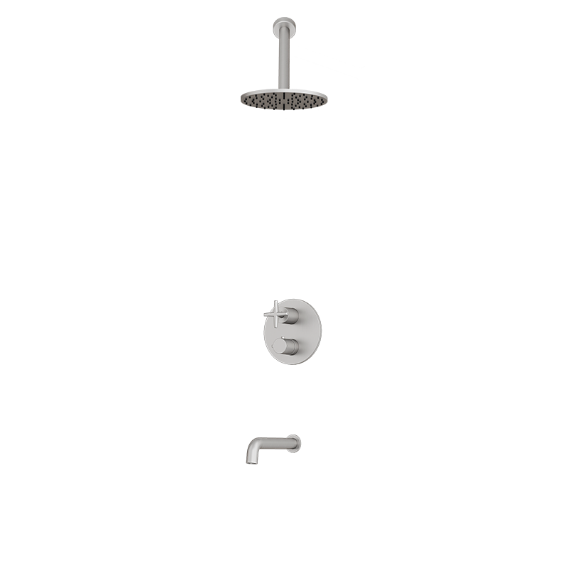 Rubi Lexa Shower & Tub System Thermostatic Stainless Steel – RLX2A01-21N-IX