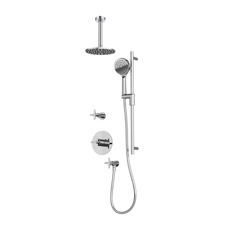 Rubi Lexa Two Function 3/4" Thermostatic Shower System Chrome – RLX1B20-32N-CC