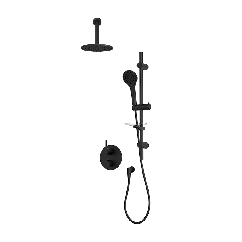 Rubi Vertigo Two Function Thermostatic Shower System Matte Black – RVT2A10-21N-BK