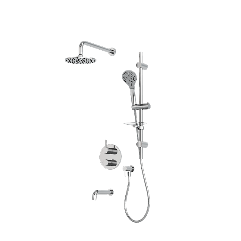 Rubi Vertigo Shower & Tub System Thermostatic Chrome – RVT2A11-23N-CC