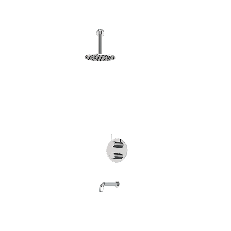 Rubi Vertigo Shower & Tub System Thermostatic Chrome – RVT2A01-22N-CC