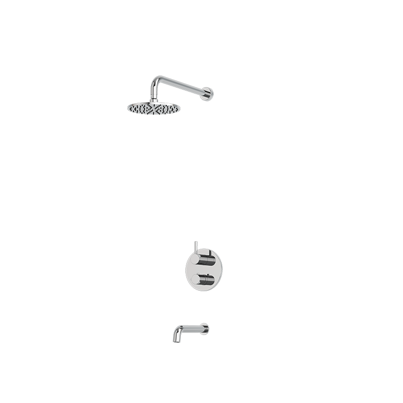 Rubi Vertigo Shower & Tub System Thermostatic Chrome – RVT2A01-23N-CC