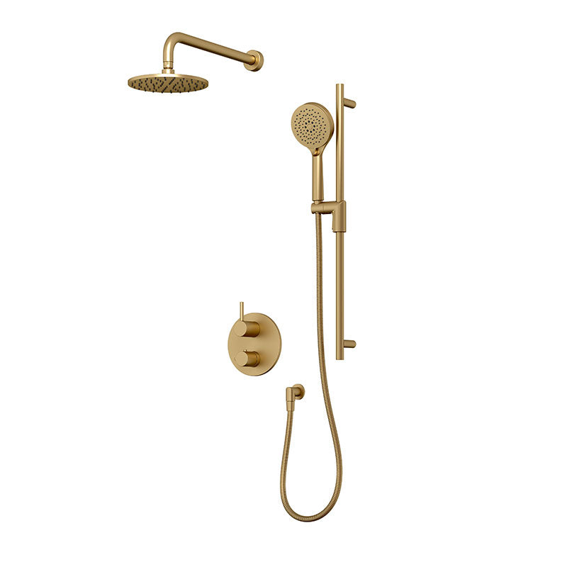 Rubi Vertigo Two Function Thermostatic Shower System Brushed Gold – RVT2A20-33N-OR