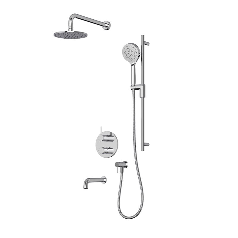 Rubi Vertigo Shower & Tub System Thermostatic Chrome – RVT2A21-23N-CC
