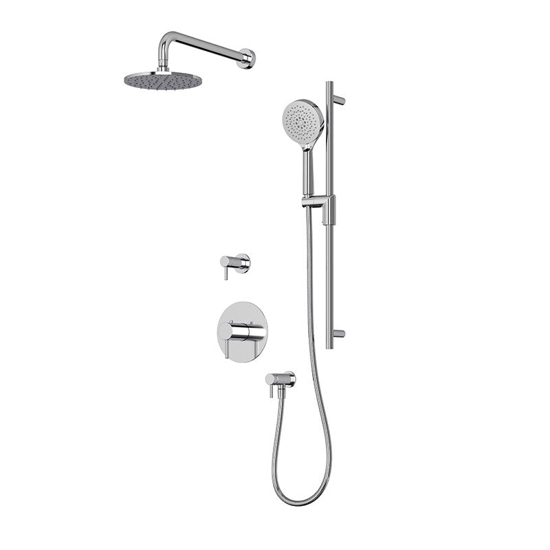 Rubi Vertigo Two Function 3/4" Thermostatic Shower System Chrome – RVT1B20-33N-CC