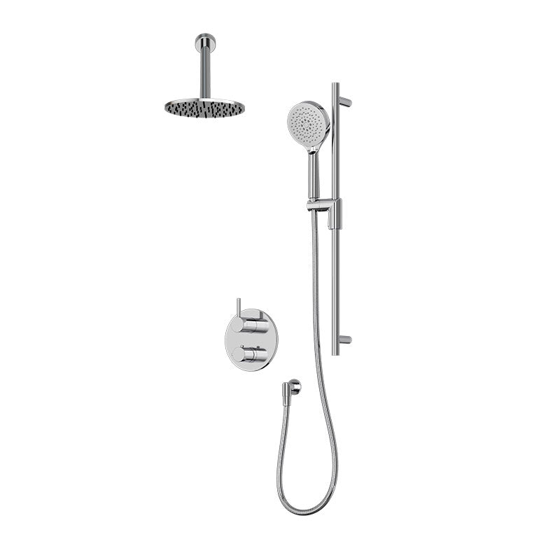 Rubi Vertigo Two Function Thermostatic Shower System Matte White – RVT2A20-21N-WH