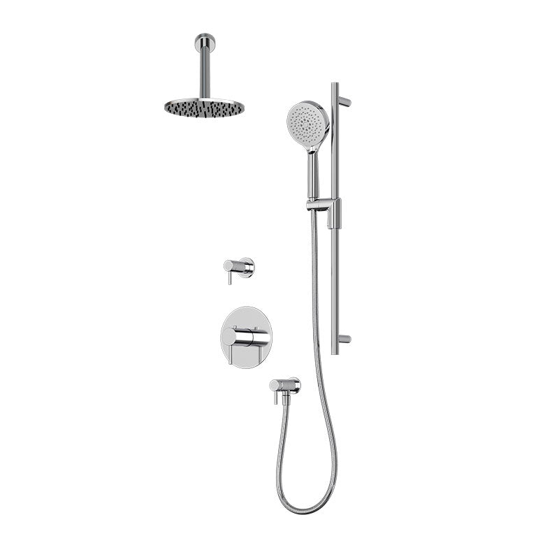 Rubi Vertigo Two Function 3/4" Thermostatic Shower System Chrome – RVT1B20-21N-CC