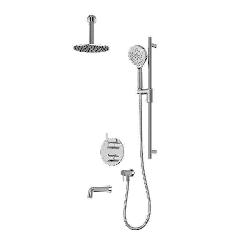 Rubi Vertigo Shower & Tub System Thermostatic Matte White – RVT2A21-21N-WH