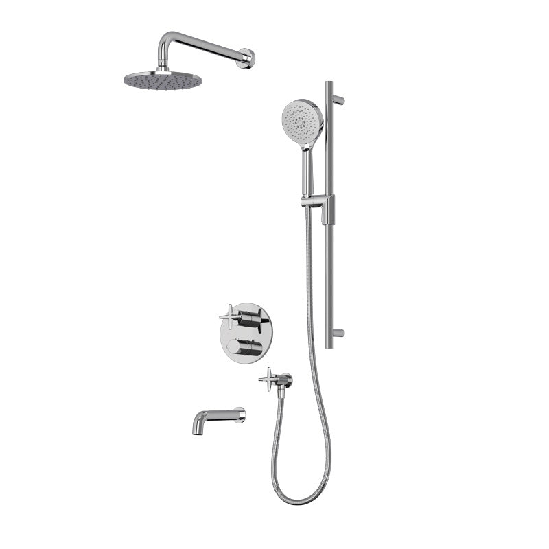 Rubi Lexa Shower & Tub System Thermostatic Chrome – RLX2A21-23N-CC