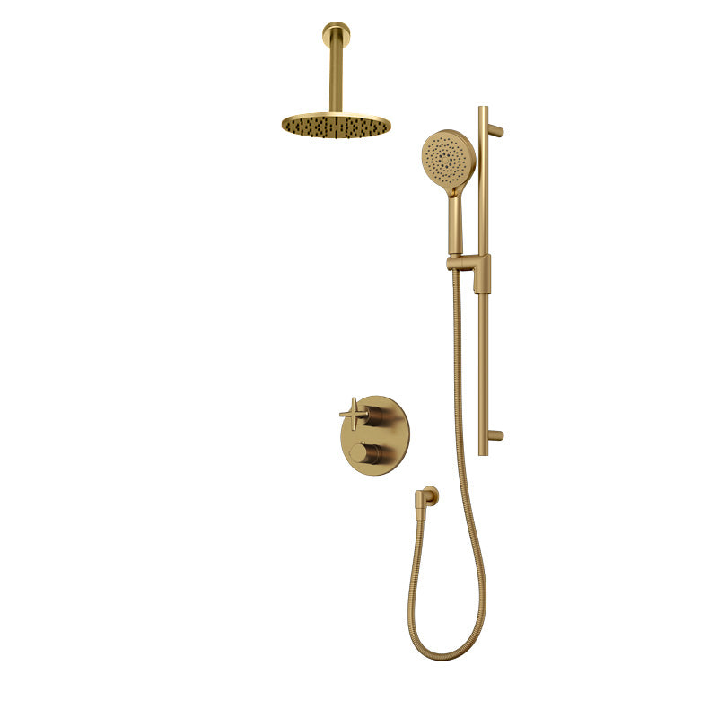 Rubi Lexa Two Function Thermostatic Shower System Brushed Gold – RLX2A20-21N-OR