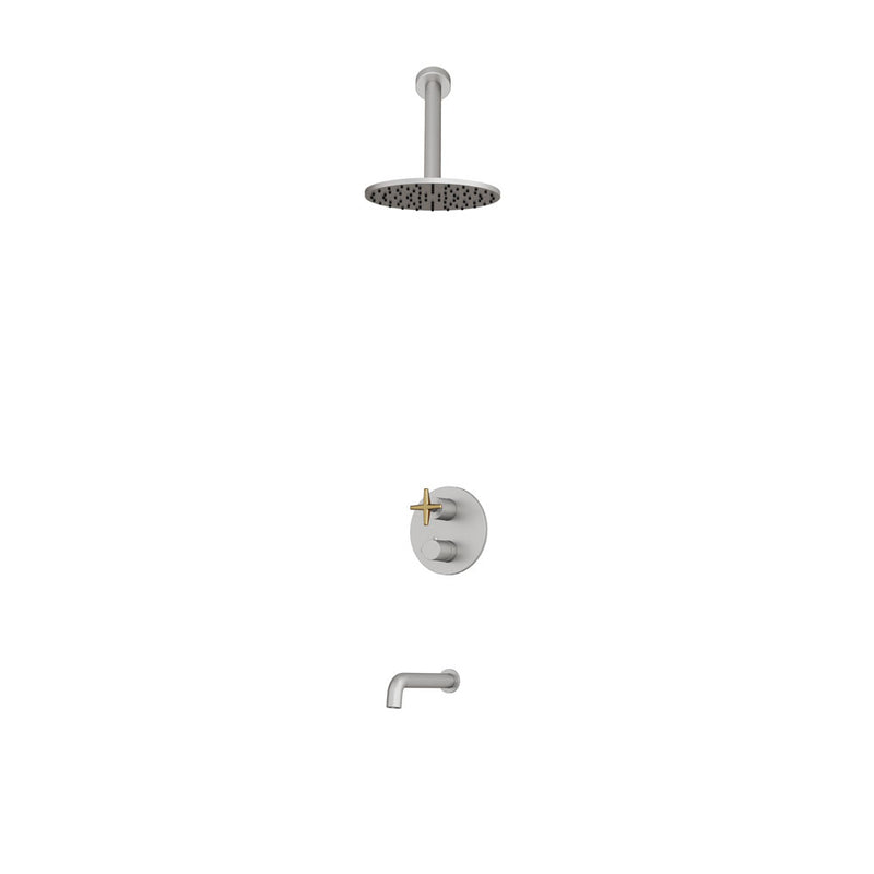 Rubi Lexa Shower & Tub System Thermostatic Stainless Steel / Brushed Gold – RLX2A01-22N-IXOR