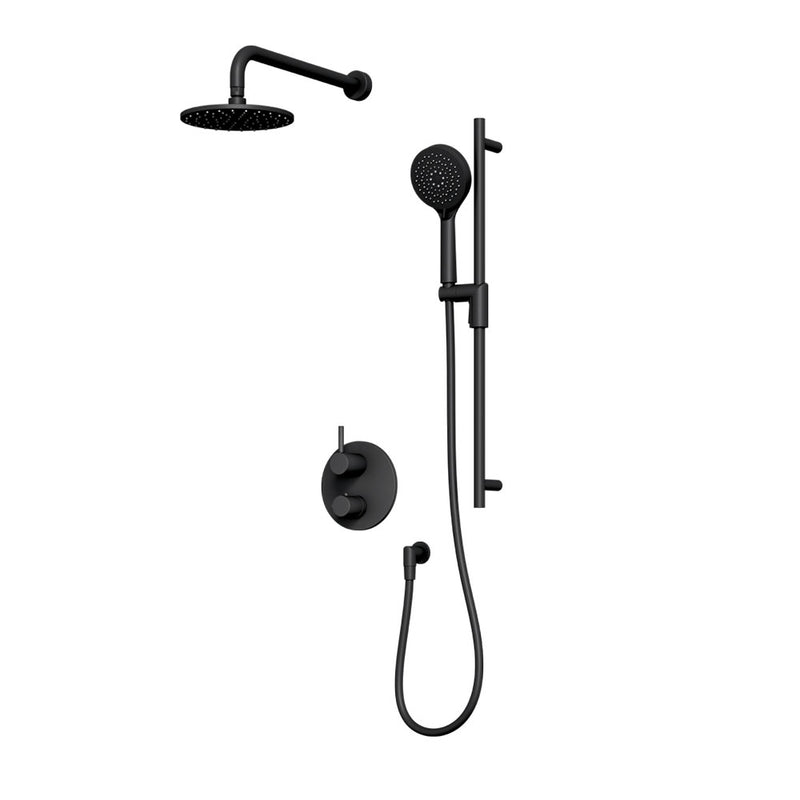 Rubi Vertigo Two Function Thermostatic Shower System Matte Black – RVT2A20-23N-BK