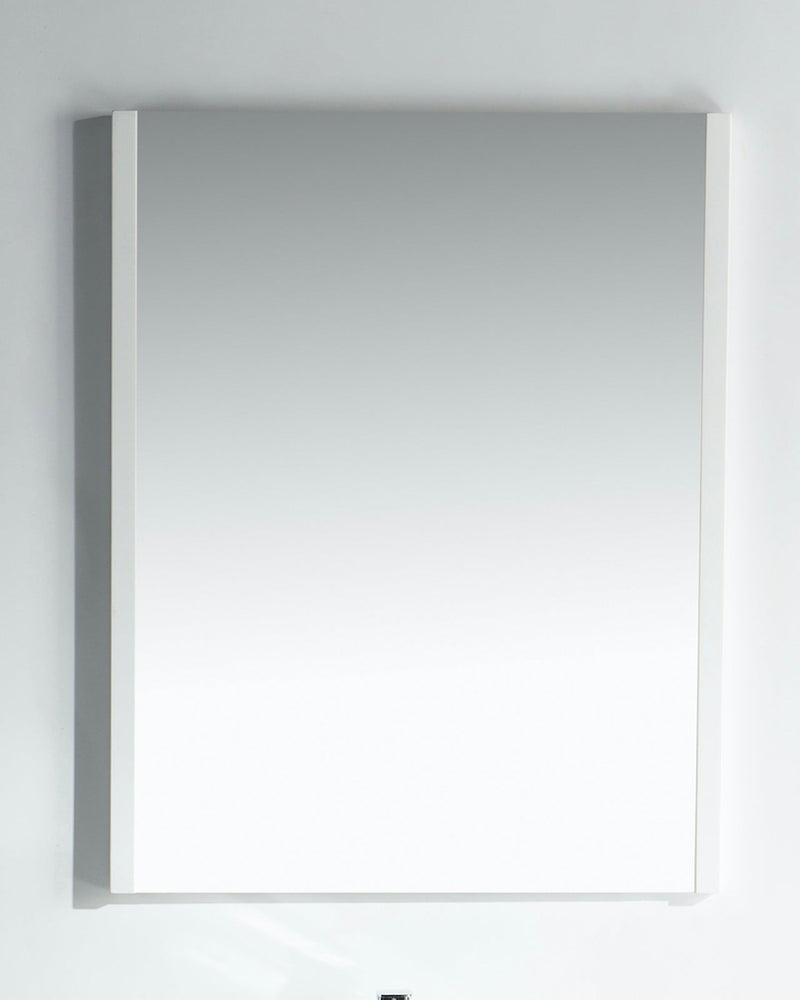 KubeBath Aqua 22" Framed Rectangle Bathroom Mirror Gloss White - AM22-GW
