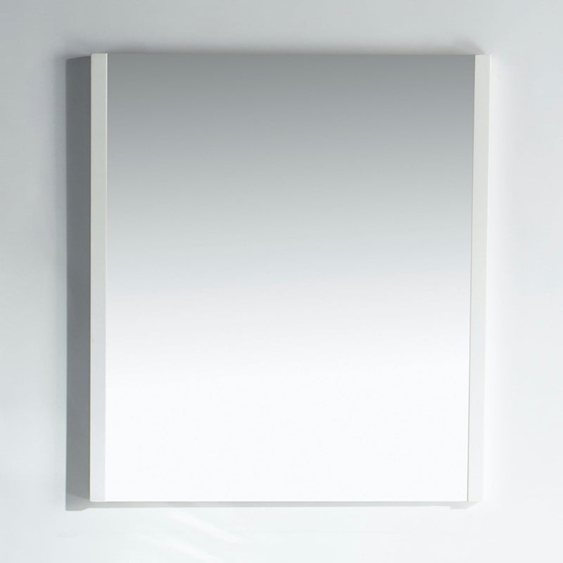 KubeBath Aqua 28" Framed Rectangle Bathroom Mirror Gloss White - AM28-GW