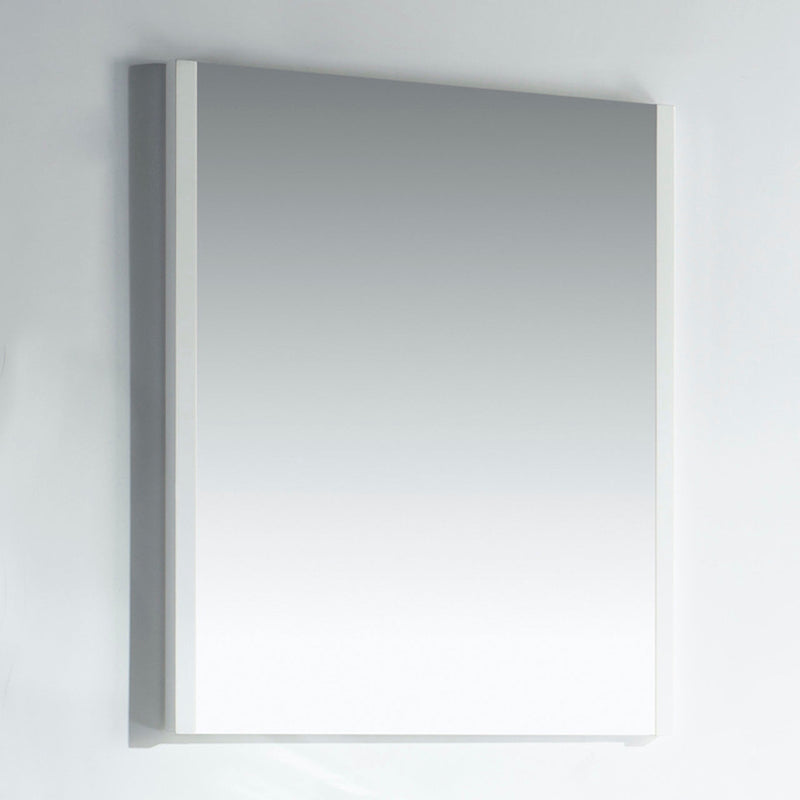 KubeBath Aqua 28" Framed Rectangle Bathroom Mirror Gloss White - AM28-GW