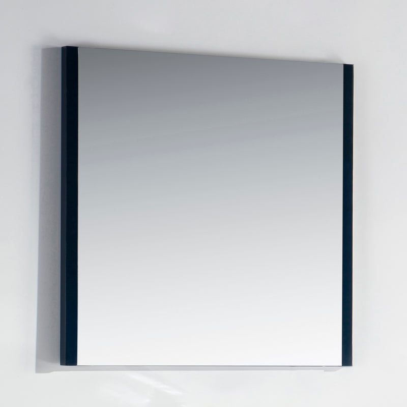 KubeBath Aqua 35" Framed Rectangle Bathroom Mirror Navy Blue - AM35-BLUE
