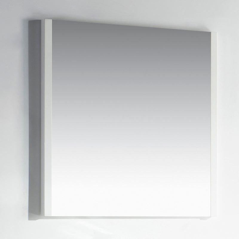 KubeBath Aqua 35" Framed Rectangle Bathroom Mirror Gloss White - AM35-WHITE