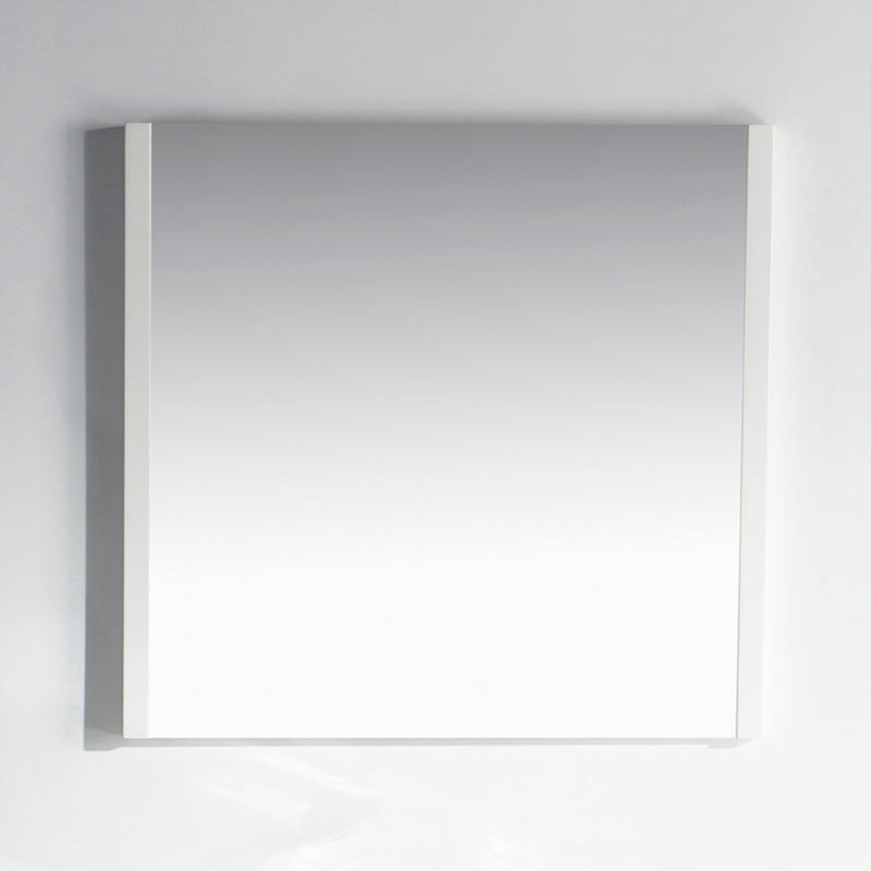 KubeBath Aqua 35" Framed Rectangle Bathroom Mirror Gloss White - AM35-WHITE