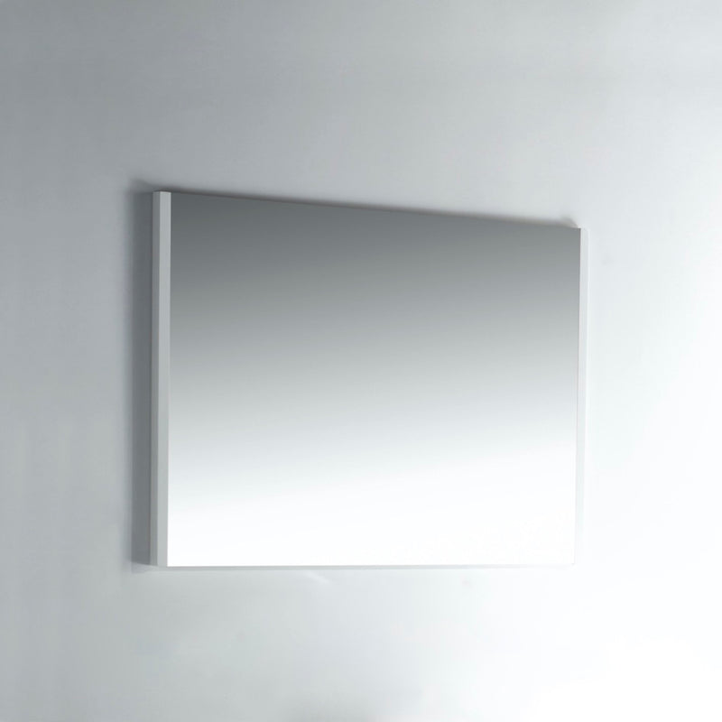 KubeBath Aqua 44" Framed Rectangle Bathroom Mirror Gloss White - AM44-WHITE