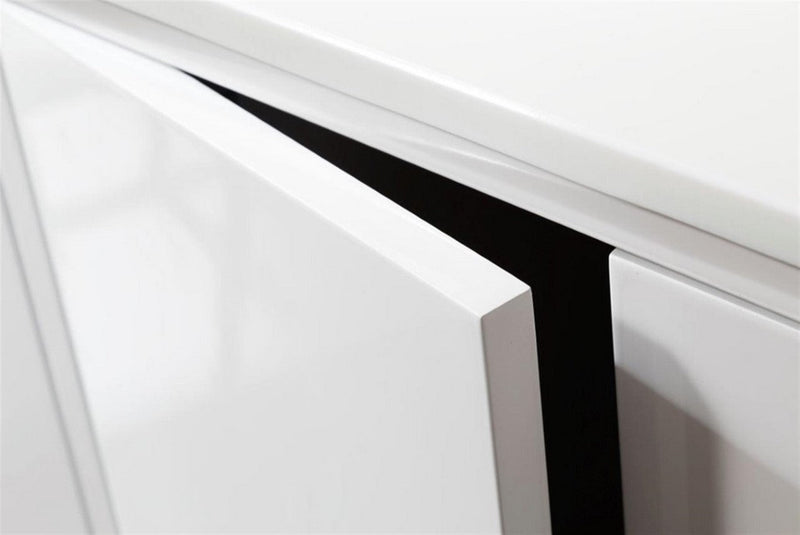 Kube Bath Anziano 72" Double Sink Gloss White Vanity w/ Quartz Countertop - ASL1572-GW