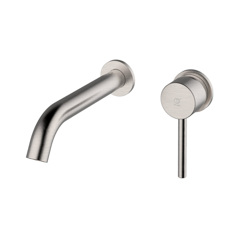 Pearl BAKER Wall-Mount Lav. Faucet w. Push Drain Brushed Nickel GBF836-BN