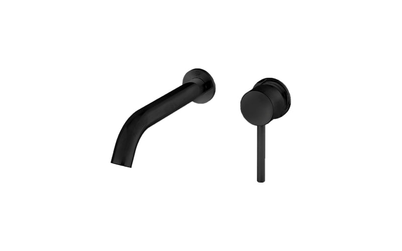 Pearl BAKER Wall-Mount Lav. Faucet w. Push Drain Matte Black GBF836-MB