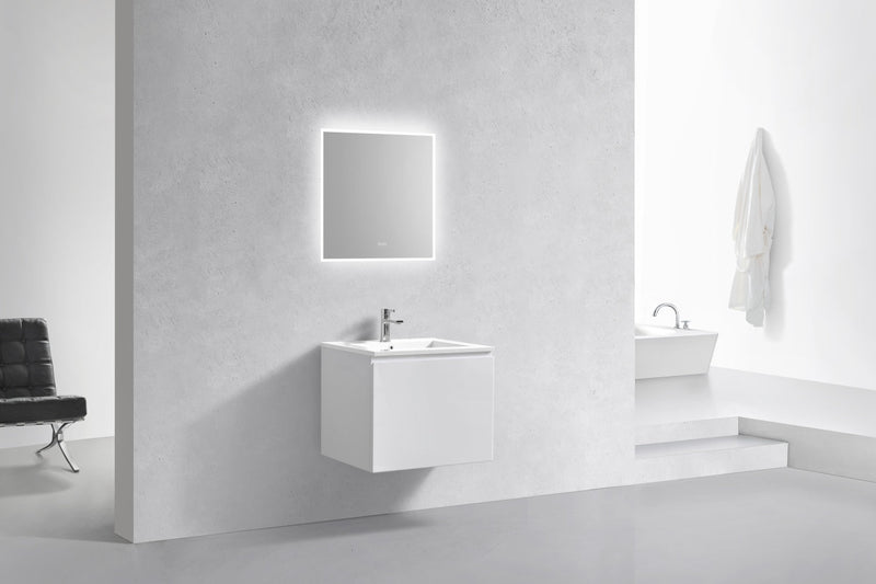 Kube Bath BALLI 24" Modern Bathroom Vanity In Gloss White Finish - BALLI24-GW