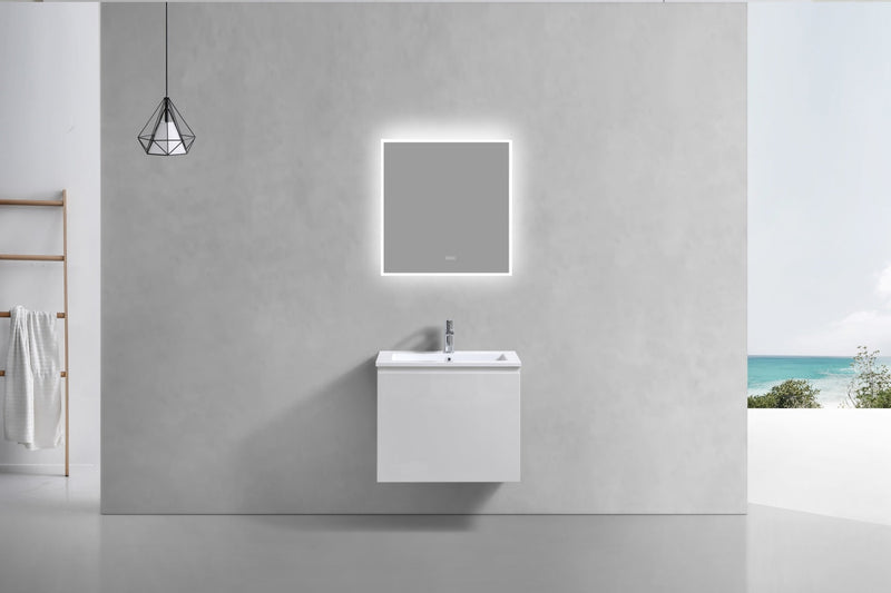 Kube Bath BALLI 24" Modern Bathroom Vanity In Gloss White Finish - BALLI24-GW