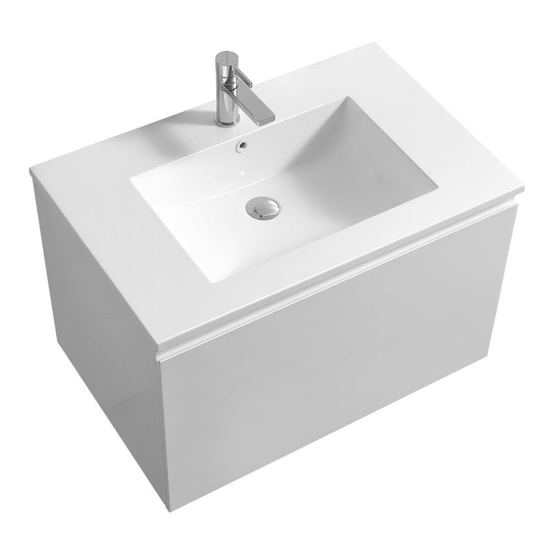 Kube Bath BALLI 32" Modern Bathroom Vanity In Gloss White Finish - BALLI32-GW