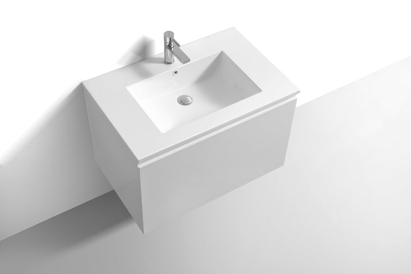 Kube Bath BALLI 32" Modern Bathroom Vanity In Gloss White Finish - BALLI32-GW
