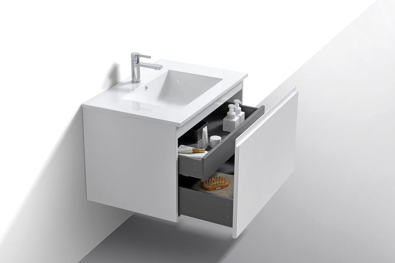 Kube Bath BALLI 32" Modern Bathroom Vanity In Gloss White Finish - BALLI32-GW