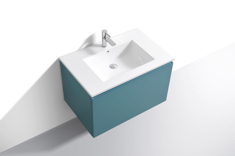 Kube Bath BALLI 32" Modern Bathroom Vanity In Teal Green  Finish - BALLI32-TG