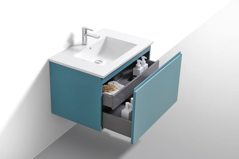 Kube Bath BALLI 32" Modern Bathroom Vanity In Teal Green  Finish - BALLI32-TG