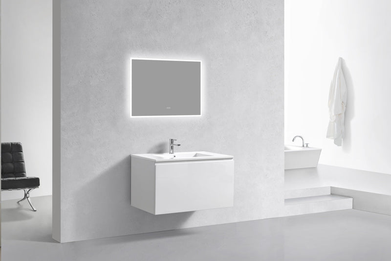 Kube Bath BALLI 36" Modern Bathroom Vanity In Gloss White Finish - BALLI36-GW