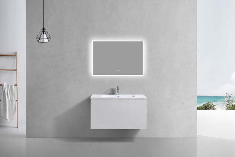 Kube Bath BALLI 36" Modern Bathroom Vanity In Gloss White Finish - BALLI36-GW