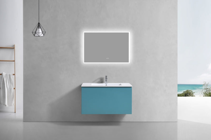 Kube Bath BALLI 36" Modern Bathroom Vanity In Teal Green Finish - BALLI36-TG