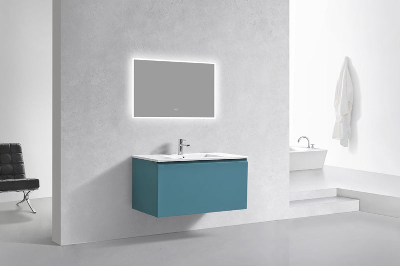 Kube Bath BALLI 40" Modern Bathroom Vanity In Teal Green Finish - BALLI40-TG
