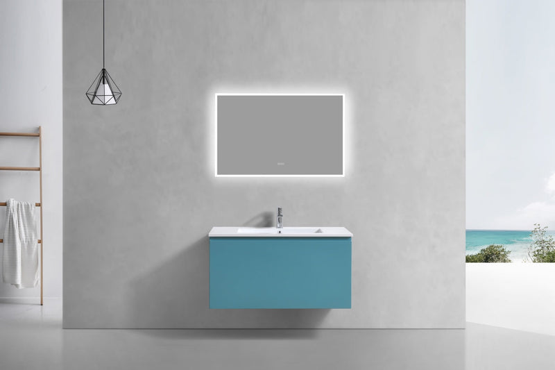 Kube Bath BALLI 40" Modern Bathroom Vanity In Teal Green Finish - BALLI40-TG