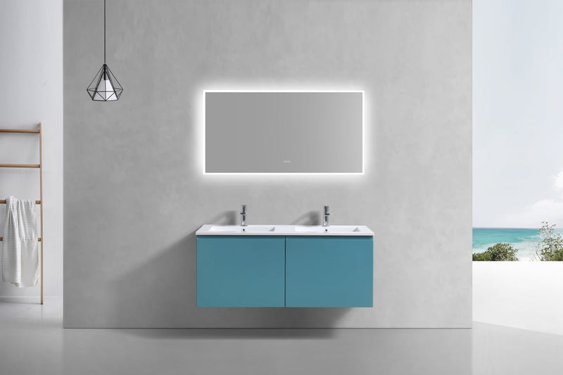 Kube Bath BALLI 48" Modern Bathroom Vanity In Teal Green Finish - Double Sink - BALLI48D-TG
