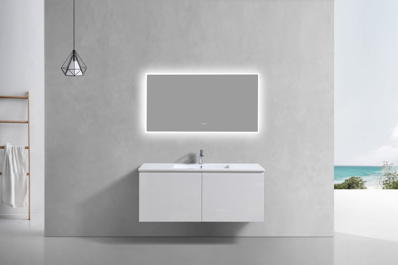 Kube Bath BALLI 48" Modern Bathroom Vanity In Gloss White Finish - Single Sink - BALLI48S-GW