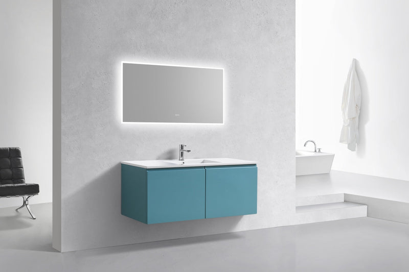 Kube Bath BALLI 48" Modern Bathroom Vanity In Teal Green Finish - Single Sink - BALLI48S-TG