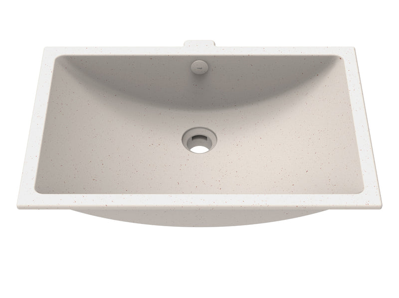 Vogt Zell 23 1/8" Rectangular Vogranite Undermount Bathroom Sink – Sand Dune – BS.2112.Z06G-60