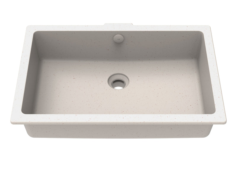 Vogt Krone 22 3/4" Rectangular Vogranite Undermount Bathroom Sink – Sand Dune – BS.2113.K06G-60