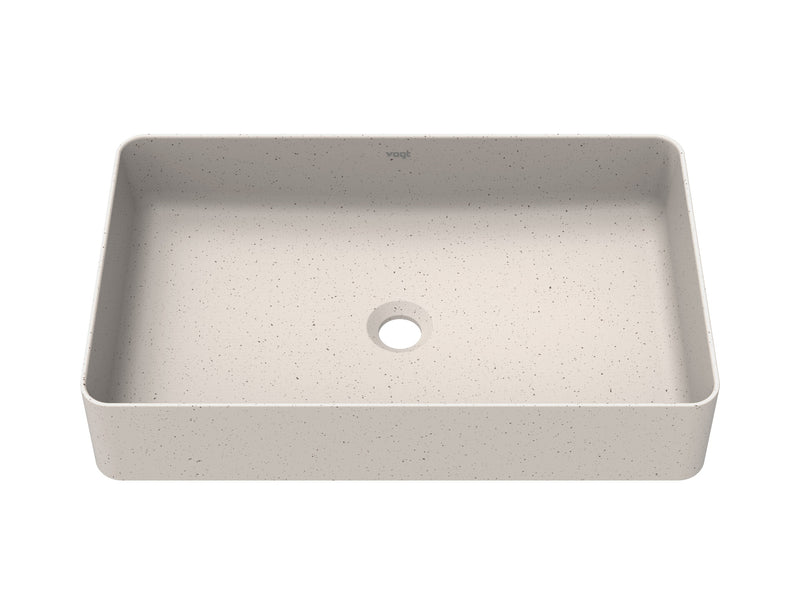 Vogt Rechteck 23 1/2" Rectangular Vogranite Vessel Bathroom Sink – Sand Dune – BS.2314.R06G-60
